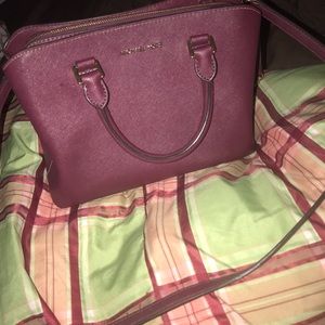 Michael Kors maroon handbag